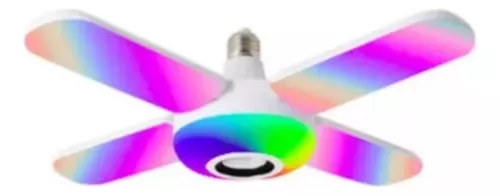 Bombillo Led Rgb 4 Aspas Parlante Blueto